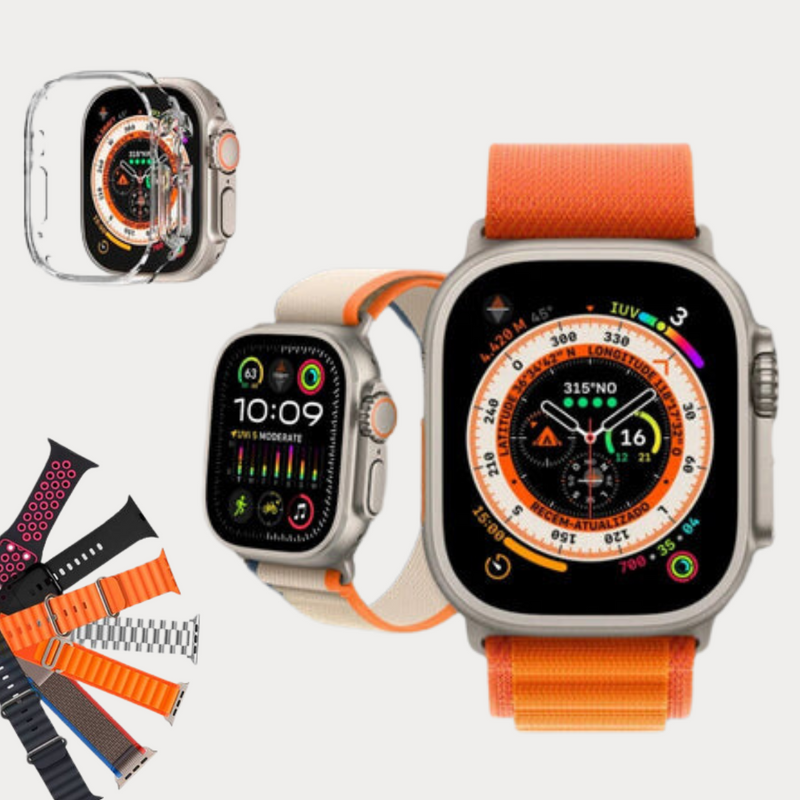 SmartWatch - Serie 9 Ultra Pro™ [Kit: 7 Pulseiras + Case de Brinde]